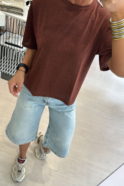 T-shirt lurex ruggine kn