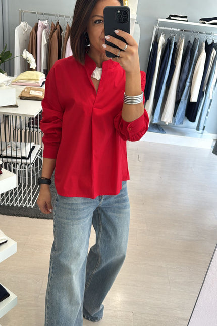 Camicia coreana rossa ak