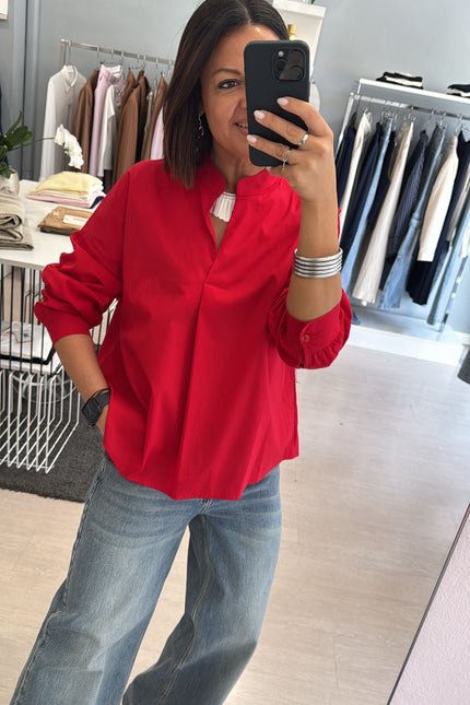 Camicia coreana rossa ak