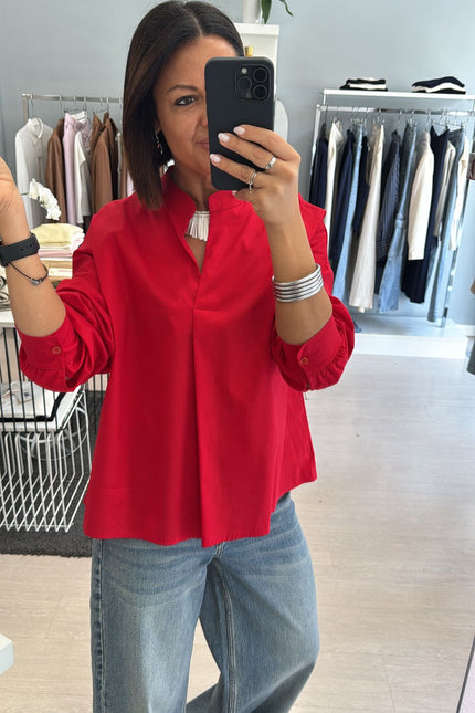 Camicia coreana rossa ak
