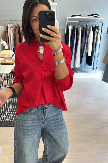 Camicia coreana rossa ak