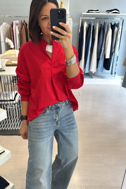Camicia coreana rossa ak