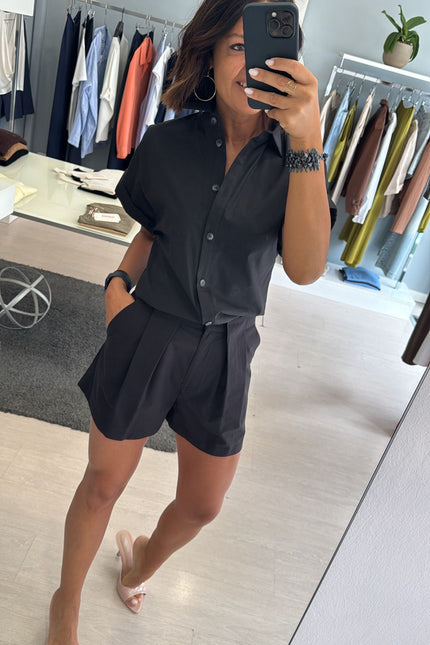 Camicia manica corta nera kk
