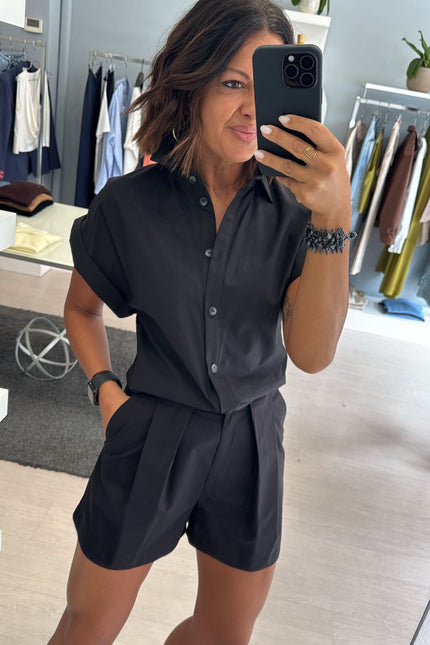 Camicia manica corta nera kk