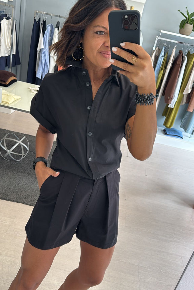 Camicia manica corta nera kk