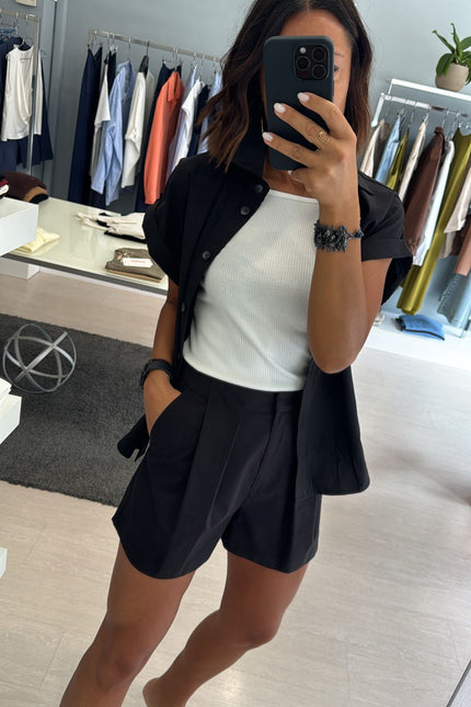 Camicia manica corta nera kk