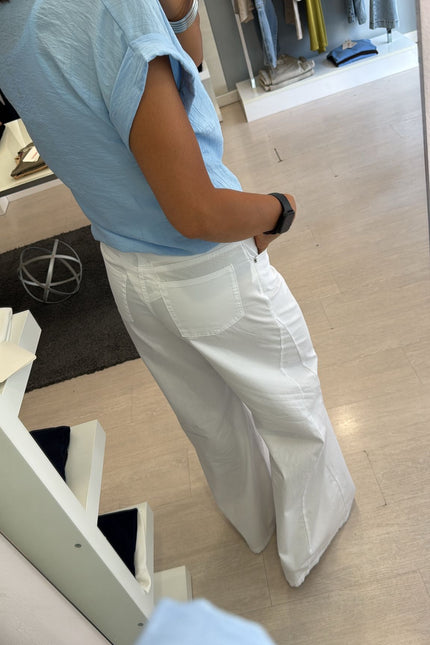 Camicia manica corta azzurro polvere cc