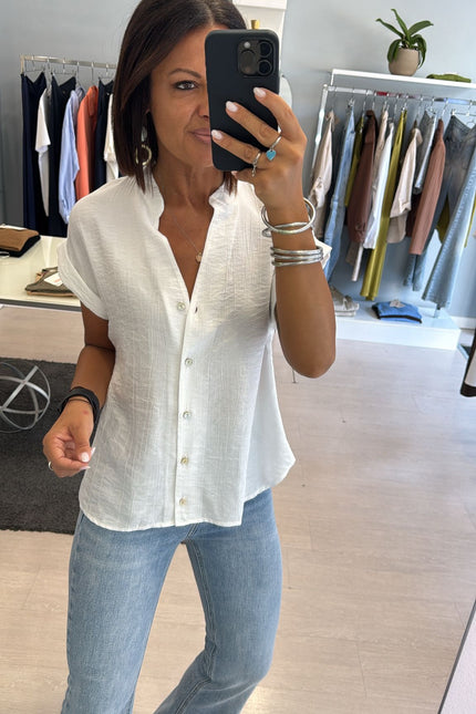 Camicia manica corta bianca cc
