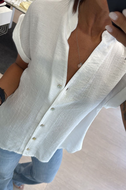 Camicia manica corta bianca cc