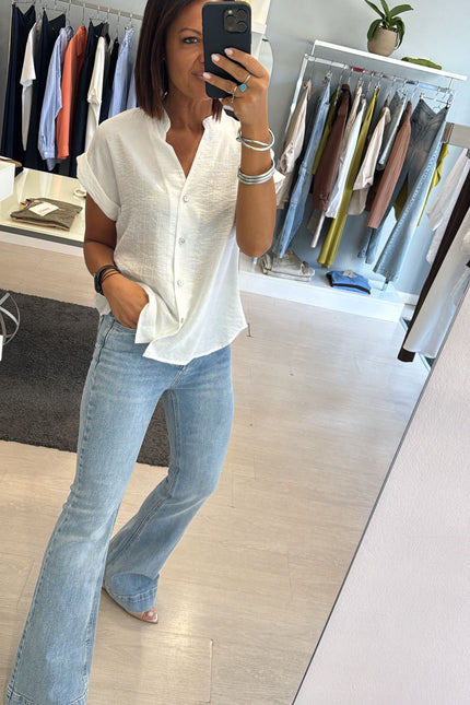 Camicia manica corta bianca cc
