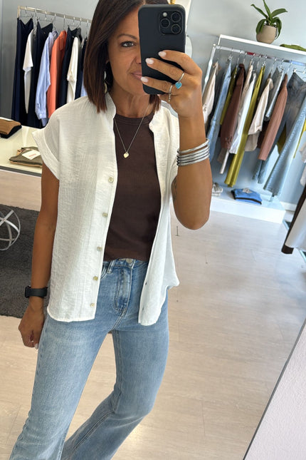 Camicia manica corta bianca cc