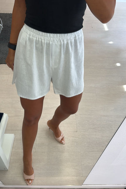 Shorts lino e viscosa bianco kk