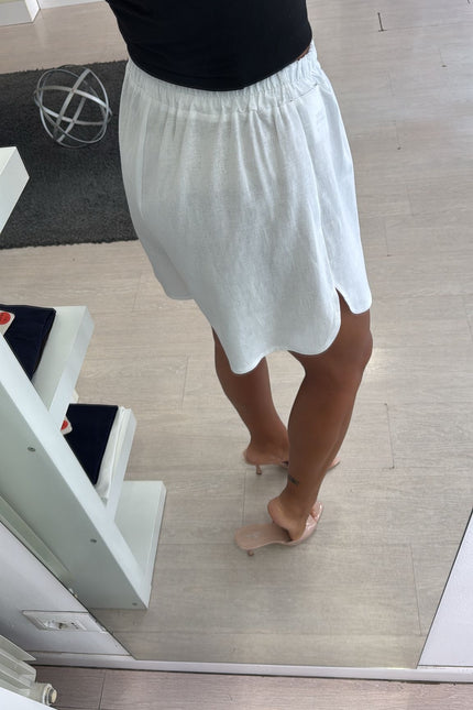 Shorts lino e viscosa bianco kk