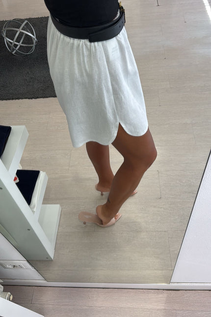 Shorts lino e viscosa bianco kk