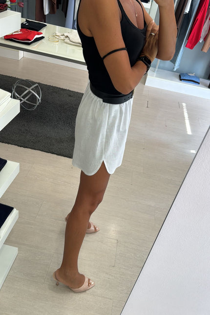 Shorts lino e viscosa bianco kk