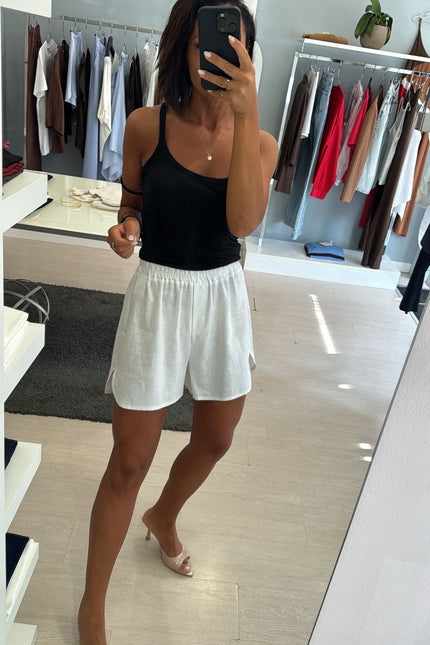 Shorts lino e viscosa bianco kk