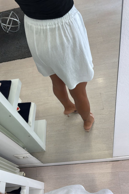 Shorts lino e viscosa bianco kk