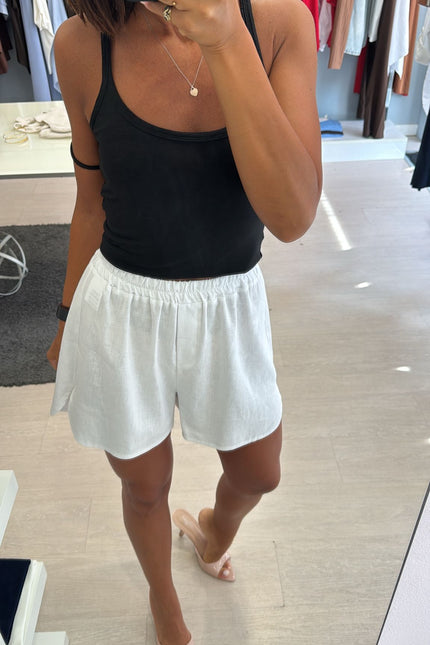 Shorts lino e viscosa bianco kk