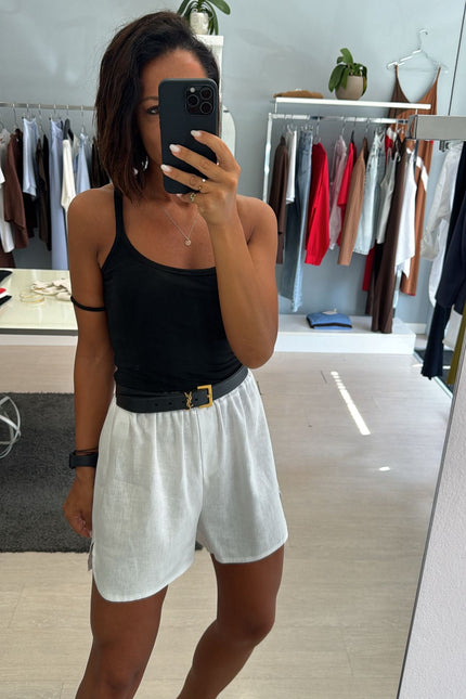 Shorts lino e viscosa bianco kk