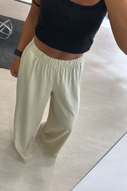 Pantalone lino e viscosa sabbia kk