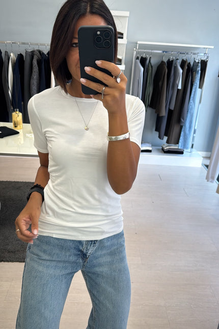 T-shirt girocollo bianca kn