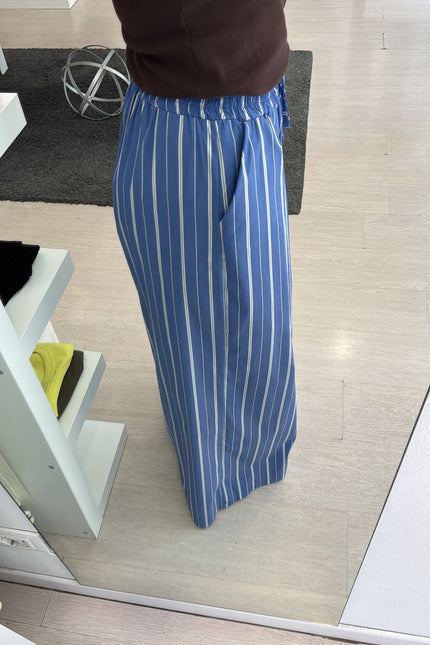 Pantalone righe azzurro avio cc