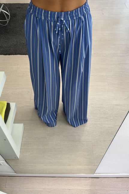 Pantalone righe azzurro avio cc
