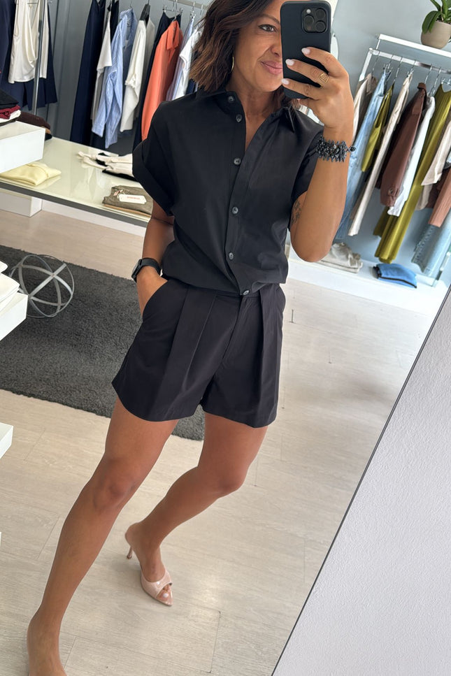 Camicia manica corta nera kk