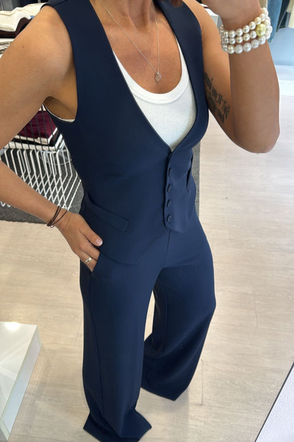 Pantalone completo blu kn