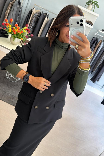 Blazer nero doppio petto kk