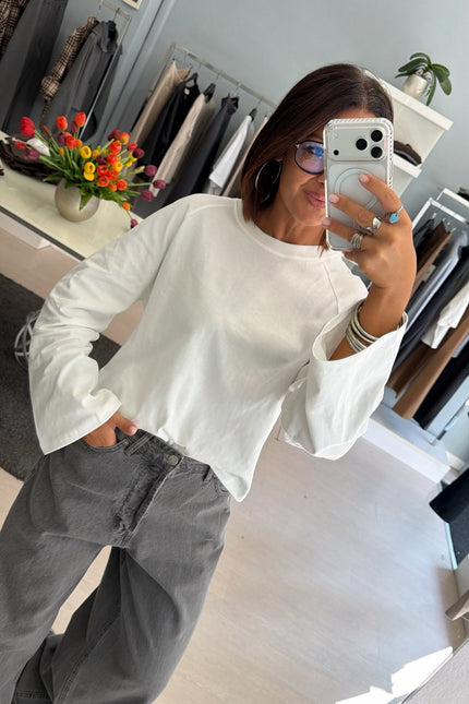 Maglia manica campana bianca kk