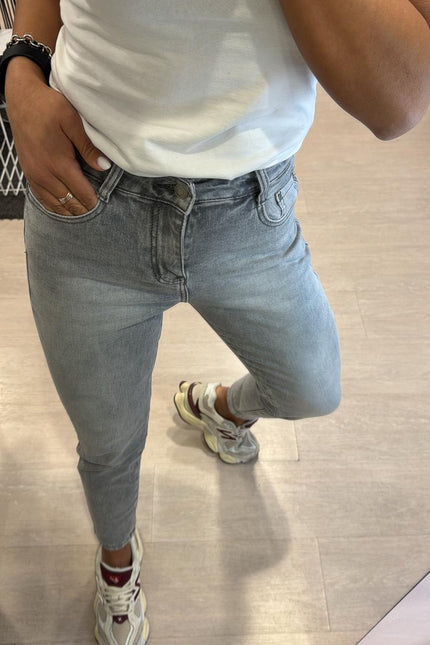 Denim slim fit grigio