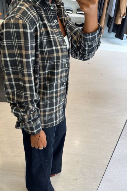 Camicia check grigio piombo cc