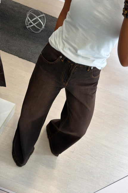 Jeans wide leg moro sfumato kk