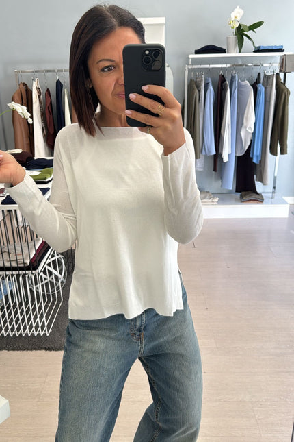 Maglia barca spacchetti bianca