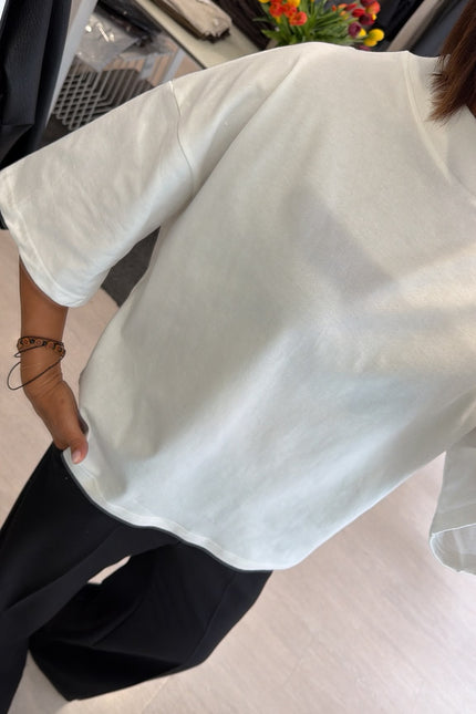 T-shirt oversize bianca kk