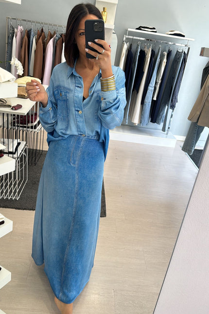 Gonna denim in chambray kk