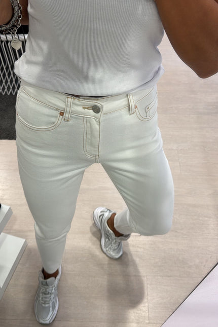 Jeans slim fit bianco latte