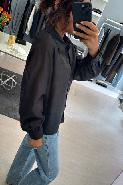 Camicia Lyocell nera ak