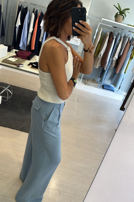 Pantalone modal azzurro cc