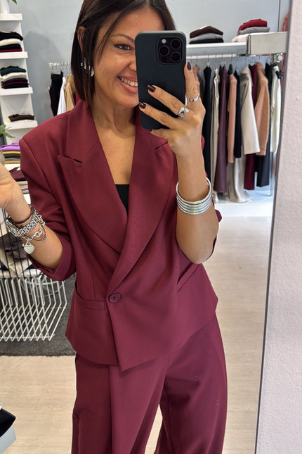 Giacca over bordeaux