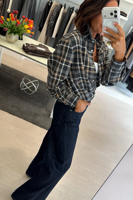 Camicia check grigio piombo cc