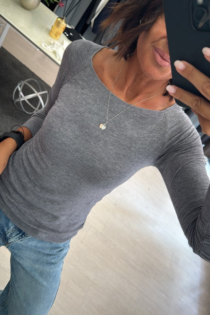 Maglia second skin grigio melange kn