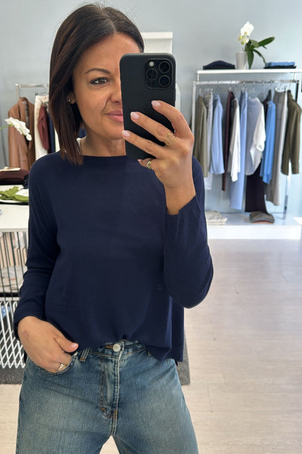 Maglia barca spacchetti blu