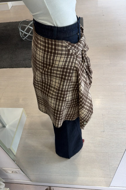 Camicia check cioccolato cc