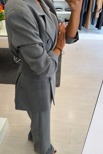 Giacca Robe Manteau completo grigio medio ak