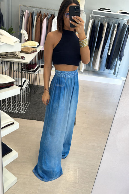 Pantalone denim in chambray kk