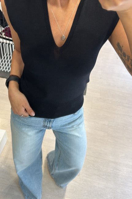 Gilet spalla imbottita nero