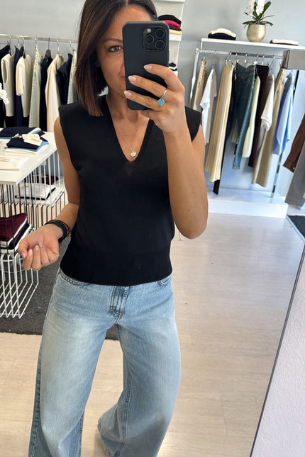 Gilet spalla imbottita nero