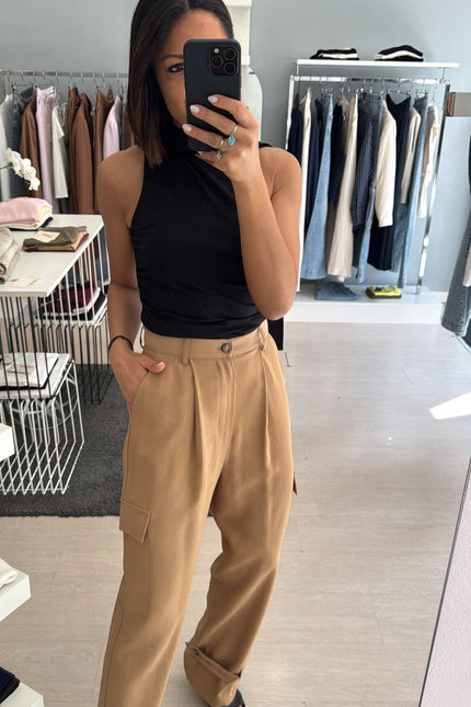 Pantalone cargo cammello ak
